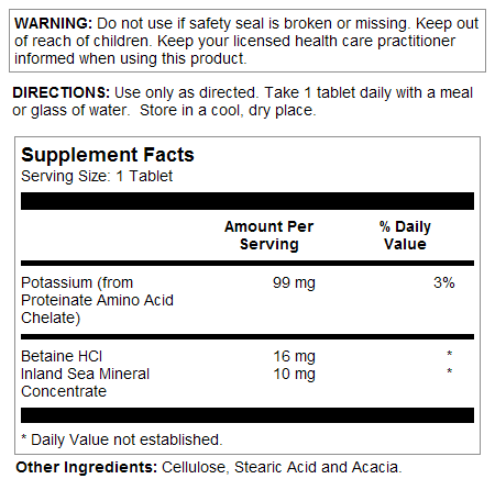 Potassium 99 Proteinate Tablets